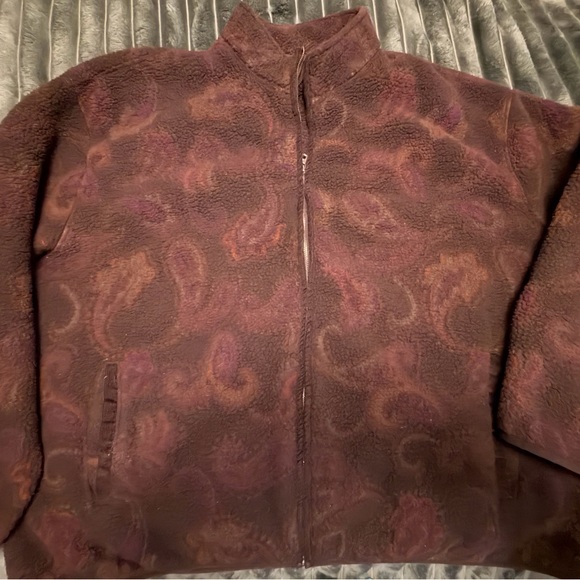 Old Navy Paisley Full Zip Sherpa Jacket - Picture 1 of 2